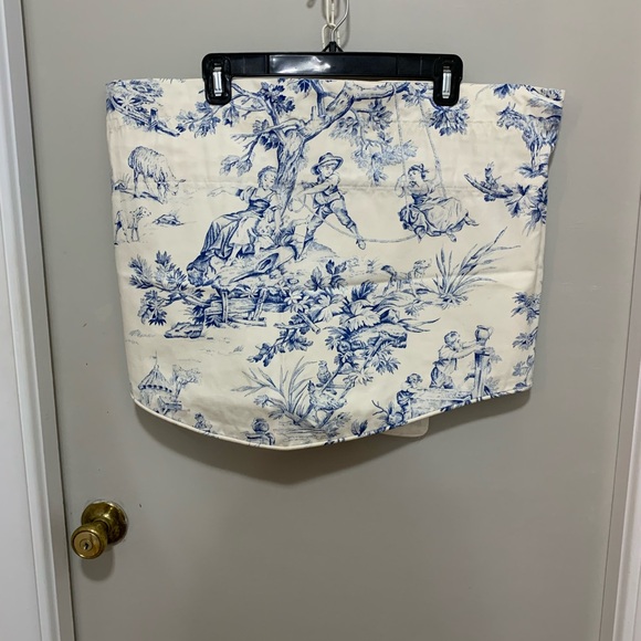 Toile Blue Pair Valance Panels - Picture 1 of 5